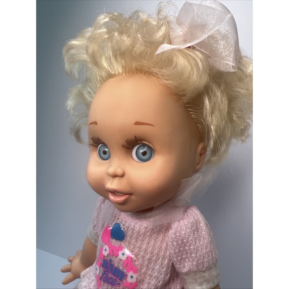 Vintage 1990 Galoob Baby Face So Innocent Cynthia #7 Original Top Blue Eyes - Picture 11 of 16